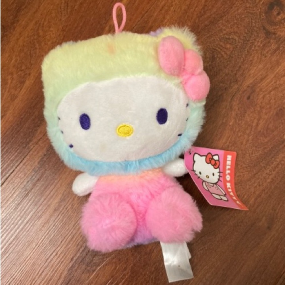 Cute hello kitty rainbow plushy